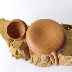 紫砂壺宜興原礦黃金段泥寒江壺140CC