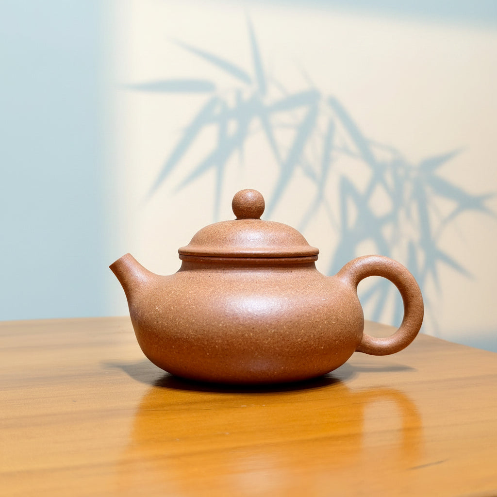 宜興紫砂壺｜黃金段泥全手工容天壺150CC – 嵐雲茶業