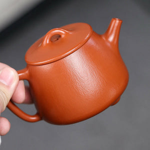 宜興紫砂全手工朱泥高石瓢壺200CC劉春鳳