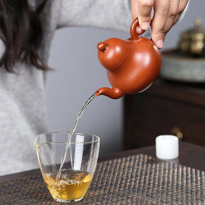 宜興紫砂全手工朱泥思亭壺180cc