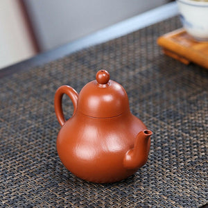 原礦全手工紫砂壺朱泥思亭壺180cc