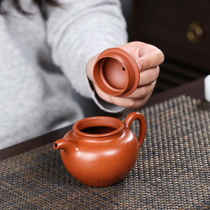全手工朱泥掇球壺180cc