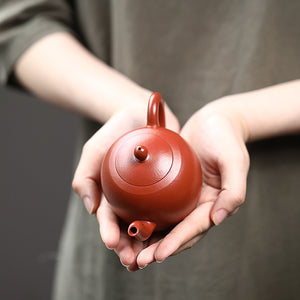 全手工朱泥美人肩壺220cc