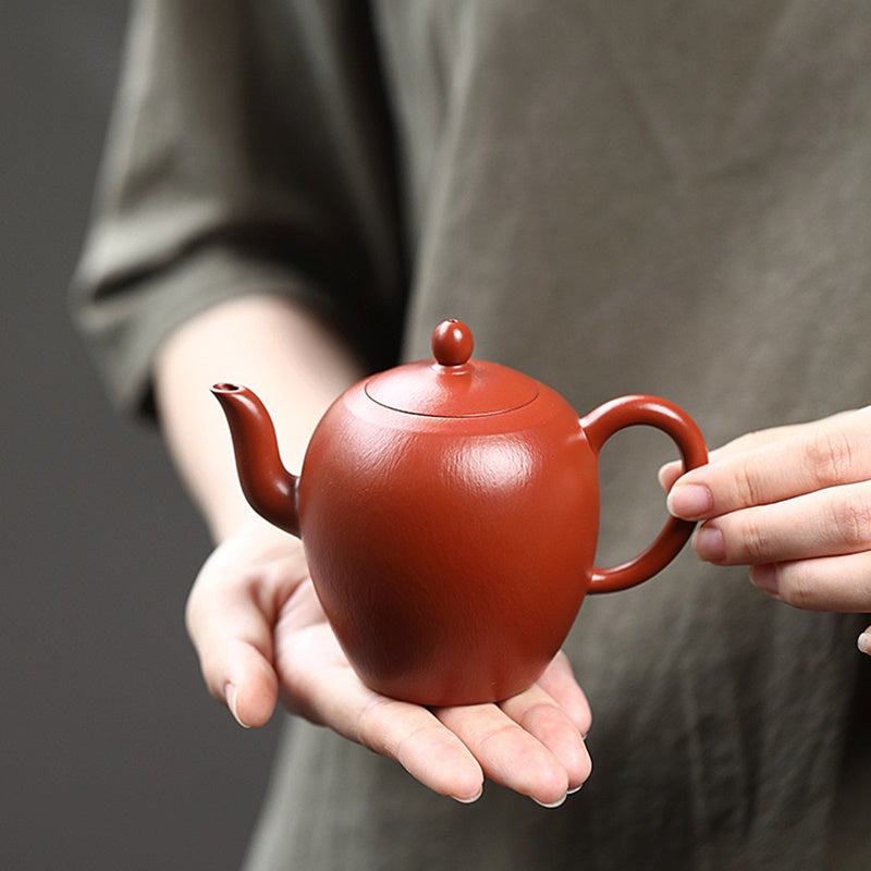 全手工朱泥美人肩壺220cc