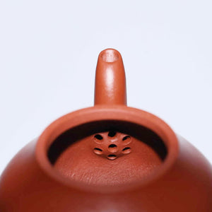 全手工宜興紫砂壺朱泥梨形壺內推球孔