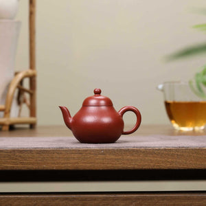 小巧可愛的宜興紫砂壺全手工朱泥梨形壺