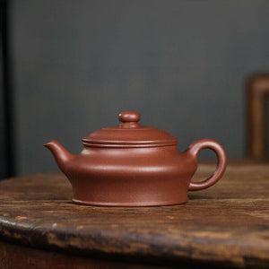 原礦紫泥底槽青虛扁壺210cc