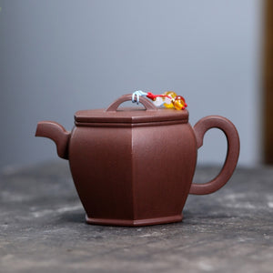 全手工紫泥六方漢瓦壺220cc