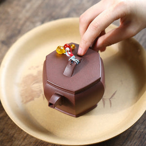 全手工紫泥六方漢瓦壺220cc