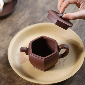 全手工紫泥六方漢瓦壺220cc