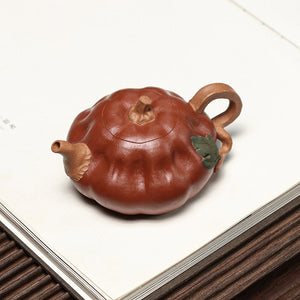 宜興紫砂壺降坡泥南瓜壺190cc