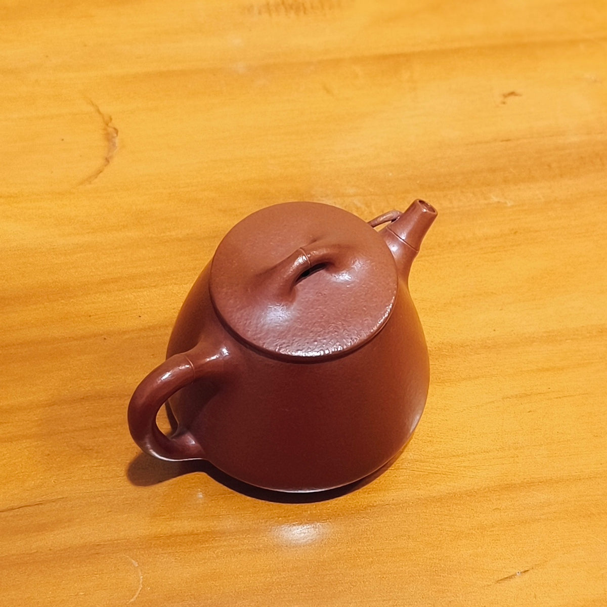 宜興紫砂壺朱泥竹葉高石瓢壺150CC