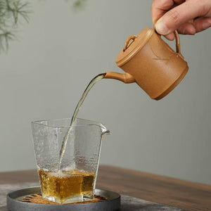 紫砂壺宜興黃降坡泥竹節竹韻壺150c