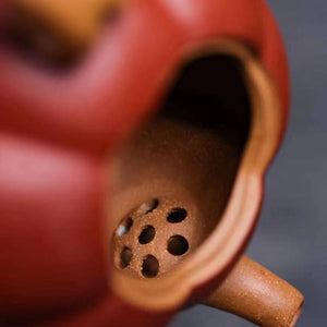 宜興紫砂壺降坡泥南瓜壺200cc精美花塑器型