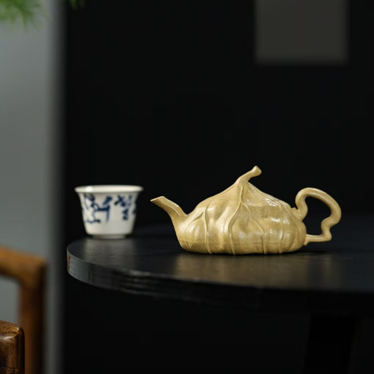 宜興紫砂壺｜段泥仿生荷葉壺半手工製作120CC – 嵐雲茶業
