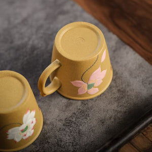 段泥手繪蓮花品茗杯100cc杯底