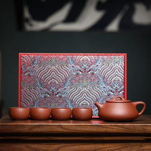 降坡泥景舟石瓢壺一壺4杯茶具禮盒套裝組
