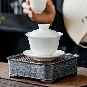 羊脂玉瓷蓋碗-150cc