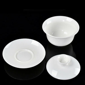 羊脂玉瓷蓋碗-150cc