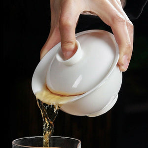 羊脂玉瓷蓋碗-200cc.