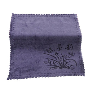 超細纖維加厚茶巾茶韻灰色