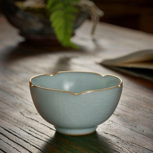 豐子汝窯茶杯-葵口杯100cc.