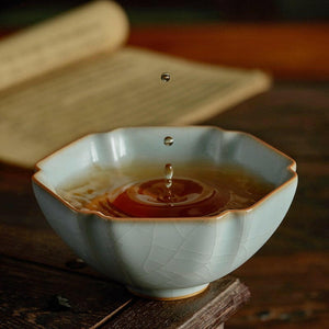 豐子汝窯茶杯-六方杯100cc.