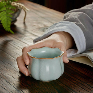 豐子汝窯茶杯-高葵口100cc.