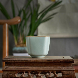 豐子汝窯茶杯-高四方140cc.
