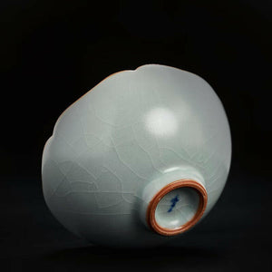 台灣豐子汝窯茶杯花圓荷花杯