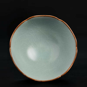 台灣豐子汝窯茶杯花圓荷花杯