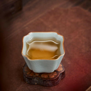 林德豐汝窯茶杯個人杯主人杯