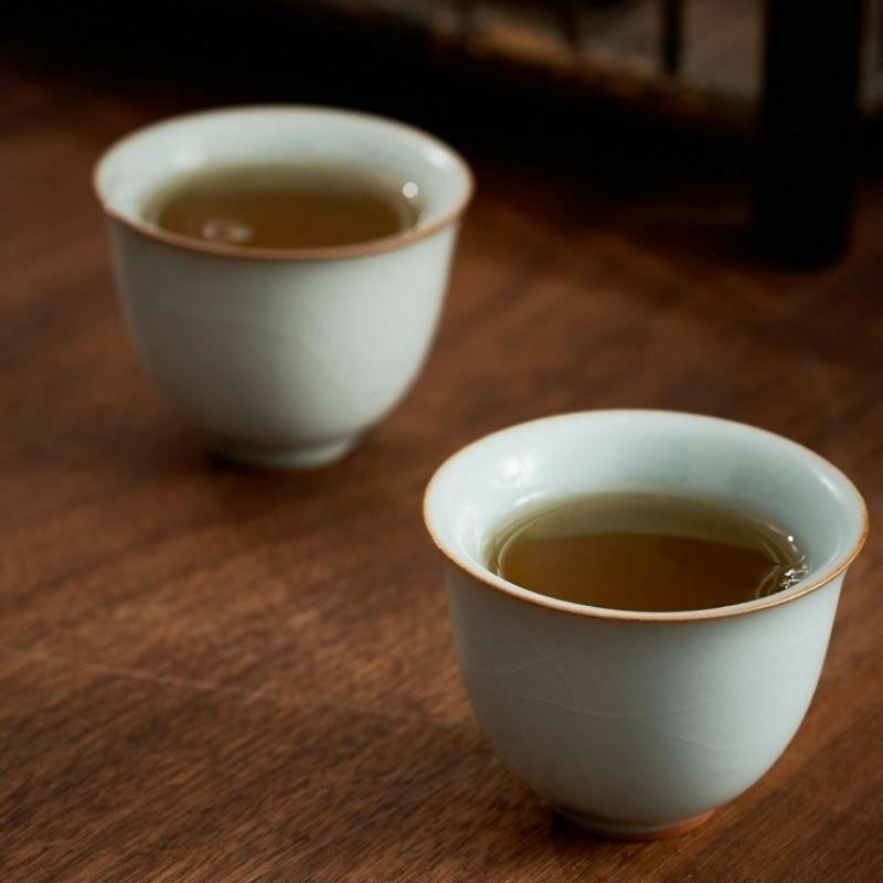 豐子汝窯茶杯香韻對杯組.