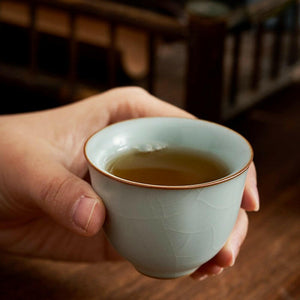 豐子汝窯茶杯香韻對杯組.