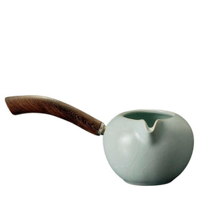 豐子汝窯茶海公道杯-天青側把180cc.