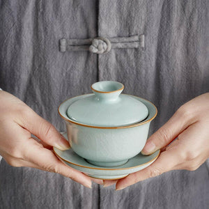 豐子汝窯蓋碗-天青圓融180cc