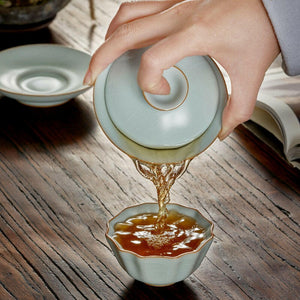 豐子汝窯蓋碗-天青圓融180cc