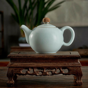 豐子汝窯茶壺圓珠壺290cc.