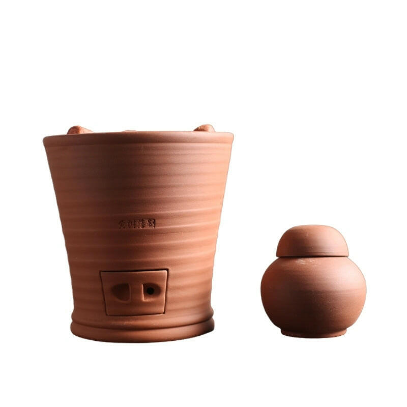 黃樹藩手拉紅泥小火爐炭酒精兩用爐-直型.