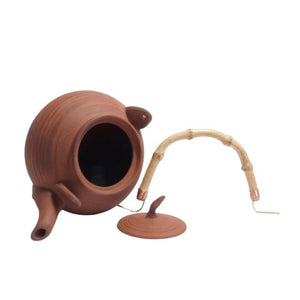 黃樹藩手拉提梁紅泥砂銚玉書煨燒水壺