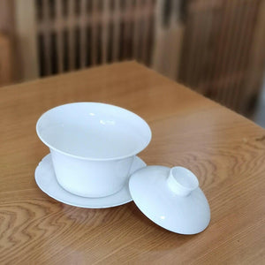 風清堂古瓷純白蓋碗220cc.