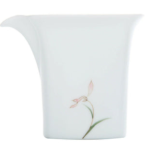 四方茶海公道杯白瓷手繪影青225cc