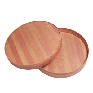 普洱茶餅收藏圓紙盒-竹紋色.