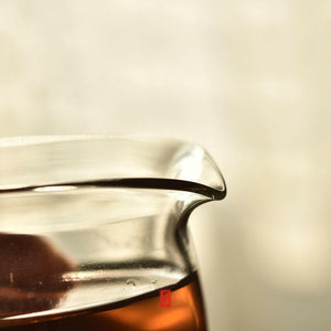 日式無把翻口玻璃茶海公道杯220cc