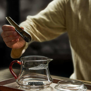 月牙濾網玻璃茶海公道杯-350cc.