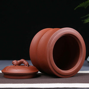 宜興紫砂茶葉罐紅泥醒茶罐子