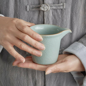 豐子汝窯茶海公道杯-天青正握180cc.