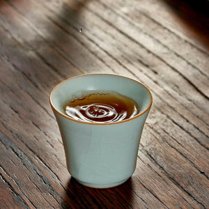 豐子汝窯茶杯-圓方對杯組.