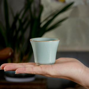 豐子汝窯茶杯-圓方對杯組.