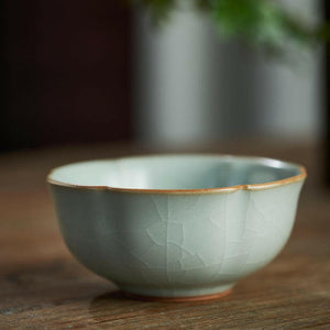 豐子汝窯茶杯-梅花對杯組.